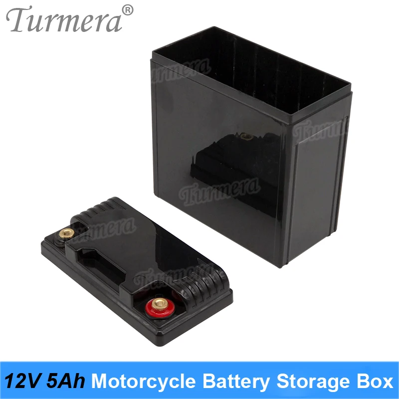 Turmera 12V 5Ah 9Ah Motorcycle Battery Storage Battery Box Can Hold 10Piece 18650 Li-ion Battery or 5Piece 32700 Lifepo4 Battery