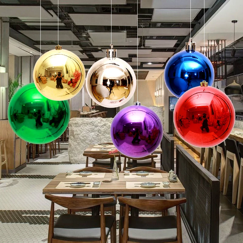 30cm 40cm Christmas Ball Ornaments Large Hanging Balls Baubles mall scene decorative colorful balls Home Party Ornament Decor