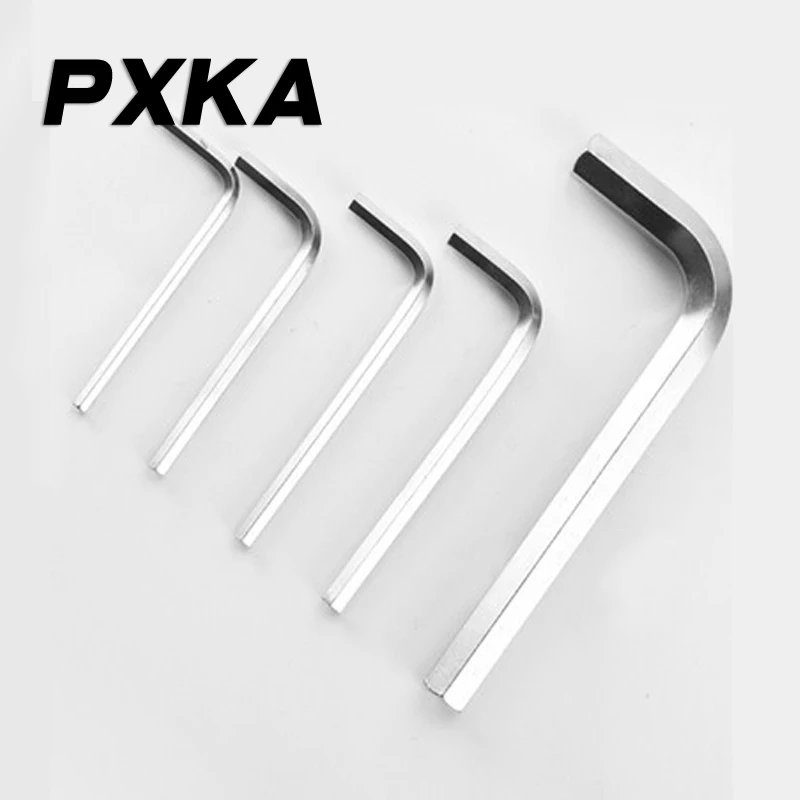 10pcs high quality nickel plated hexagonal L-wrench 1.5/2/2.5/3/4/5/6/8/10/12/14/16/17/19mm