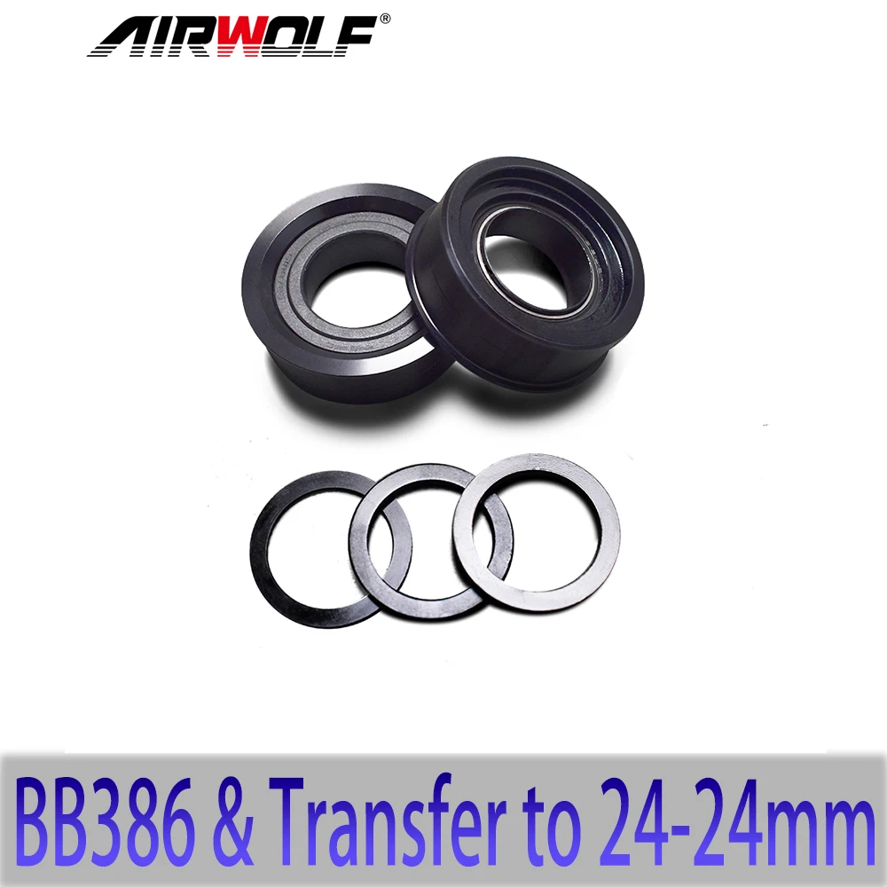 

AIRWOLF Bicycle Bottom Bracket BB386 BB86 BB79 PF30 Mtb Or Road Bike Bottom Bracket For Shi mano Sram Transfer To 24 24mm BB386