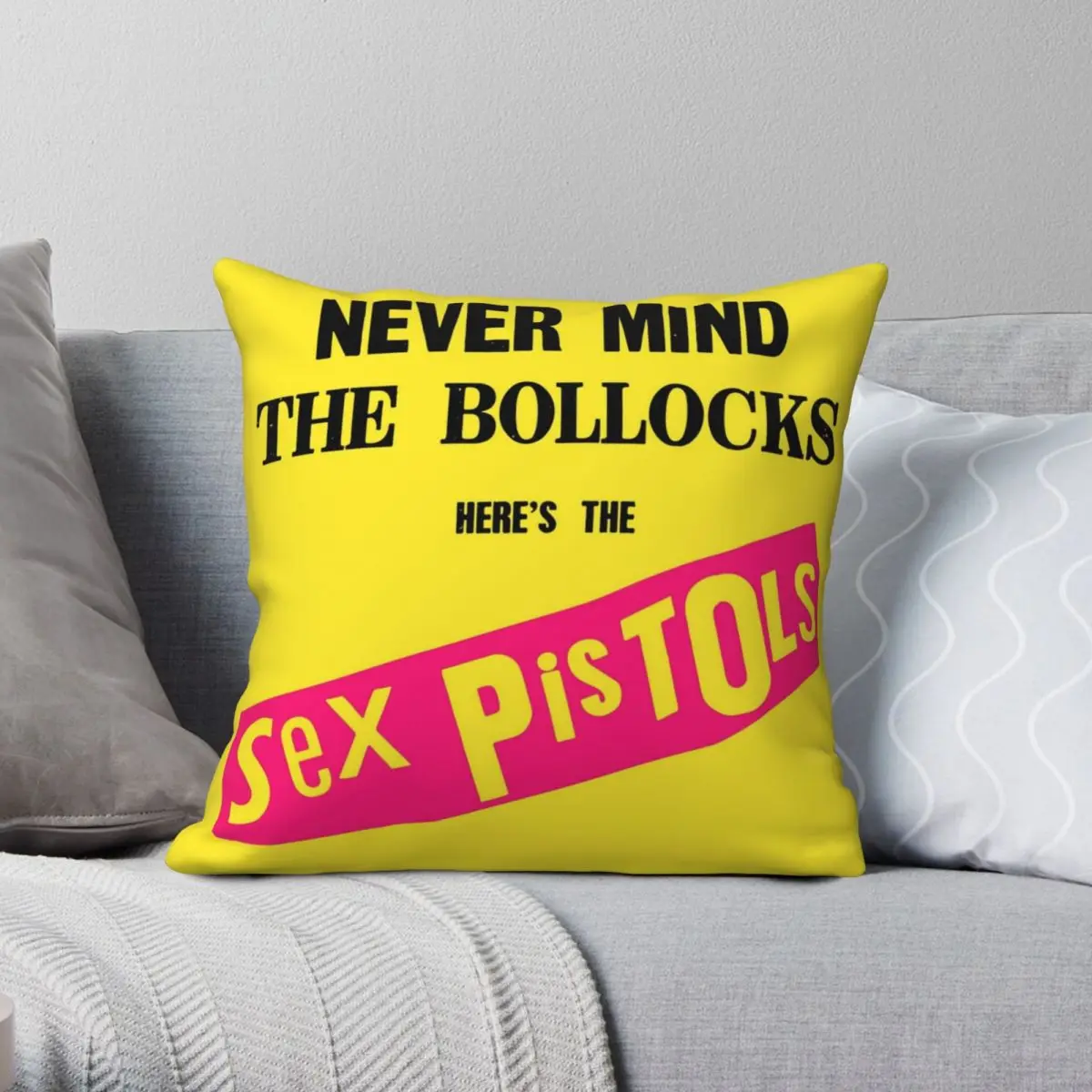 

Never Mind The Bollocks Pillowcase Polyester Linen Velvet Zip Decor Throw Pillow Case Sofa Seater Cushion Cover