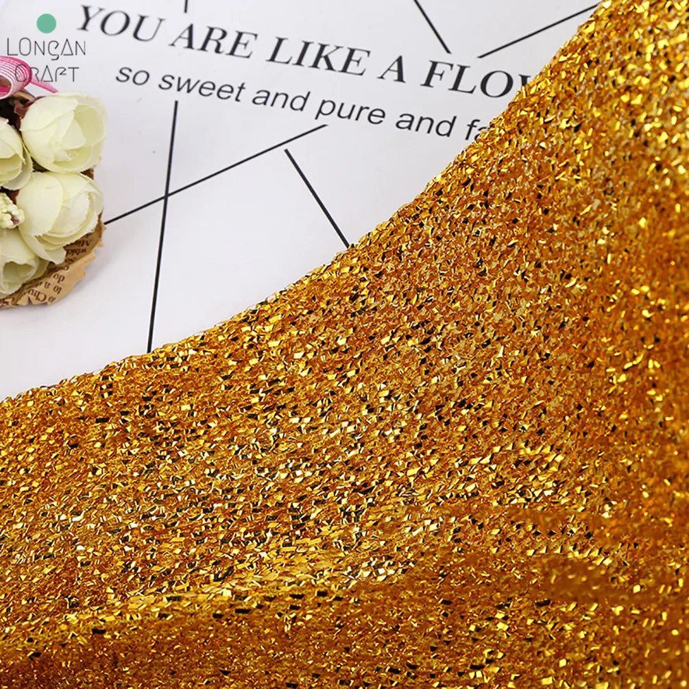 50cmX150cm Glitter Fabric Dolls Quilting Fabric For Crafts Handmade Stage Costumes Wedding Christmas Decorative Fabric