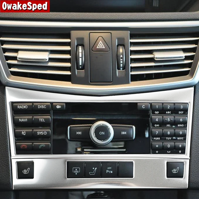 

Car Styling Center Console Air Conditioning CD Decoration Cover Trim Interior Stickers For Mercedes Benz W212 E Class 2010-2011