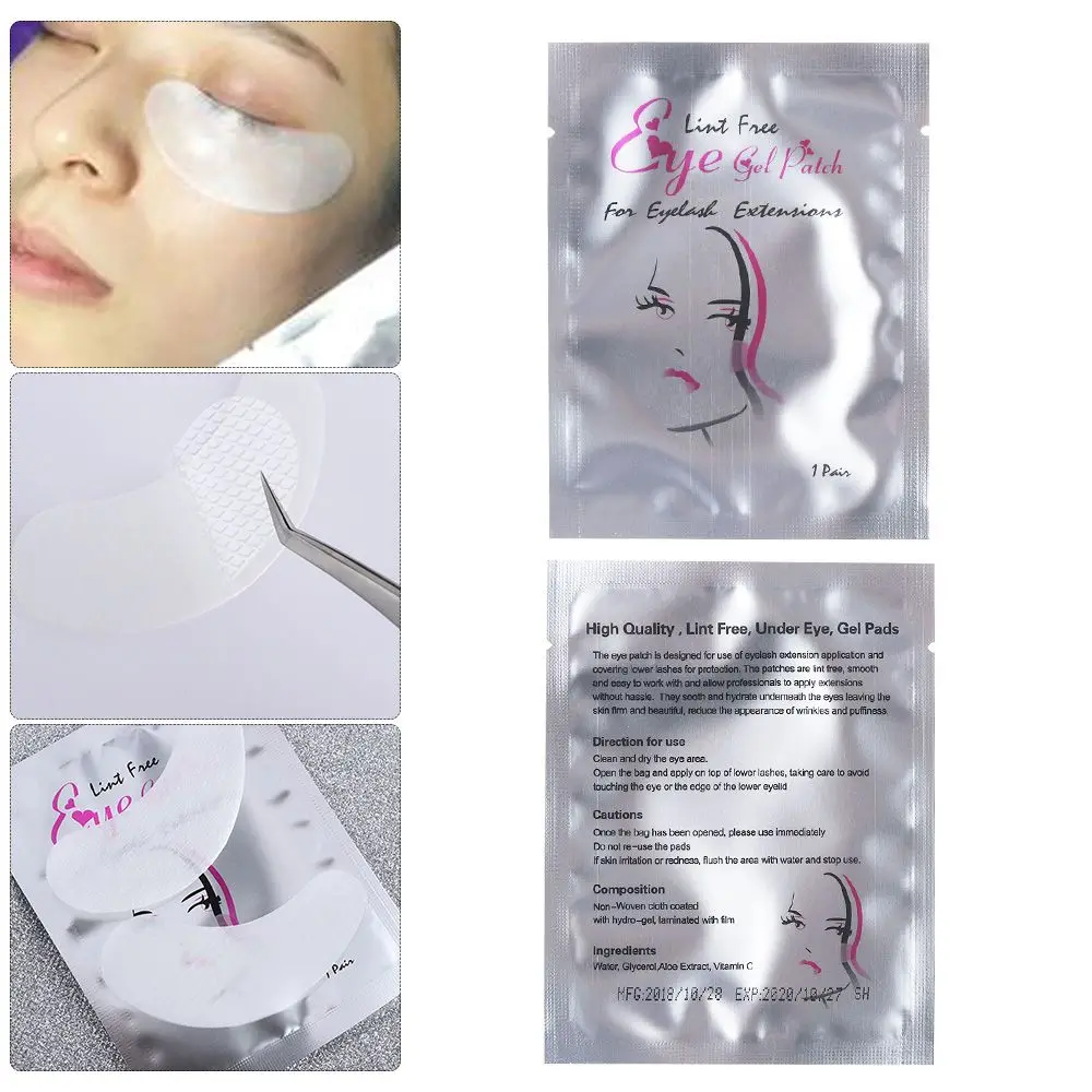 Tampons de Gel pour les Yeux, Outils de Maquillage pour Salon, Formulation Douce, Patchs en Papier pour les Yeux, Extension de Cils, 5/10/20/50/100 Pièces