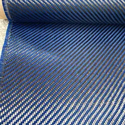 200gsm Red/Blue Twill Carbon Aramid Fiber Hybrid Fabric Cloth 3K Carbon Fiber for Car Sports Equipment 50cmx100cm