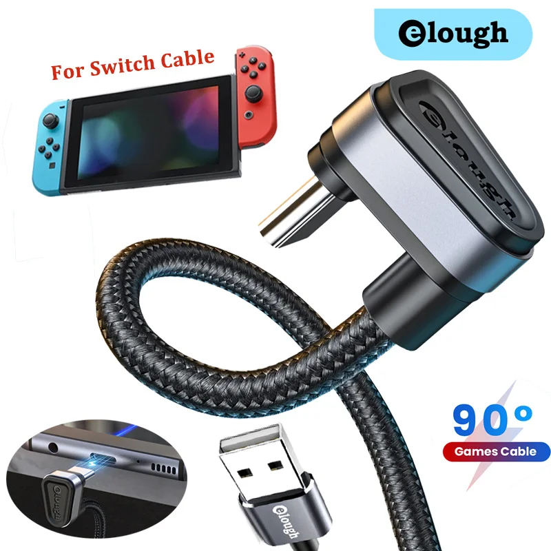 Type C Cable 2.4A Fast Charging Data Cord Type C 180 Degree USB C Phone Cable  For Samsung Xiaomi Redmi USB C Cable for Switch