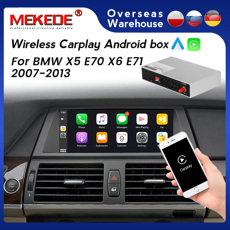 Car AI Box Wireless Carplay Android Auto Interface Decoder for BMW E60 E70 E71 E84 F01 F02 F07 F10 F11 F25 F26 F30 CIC NTB CCC 