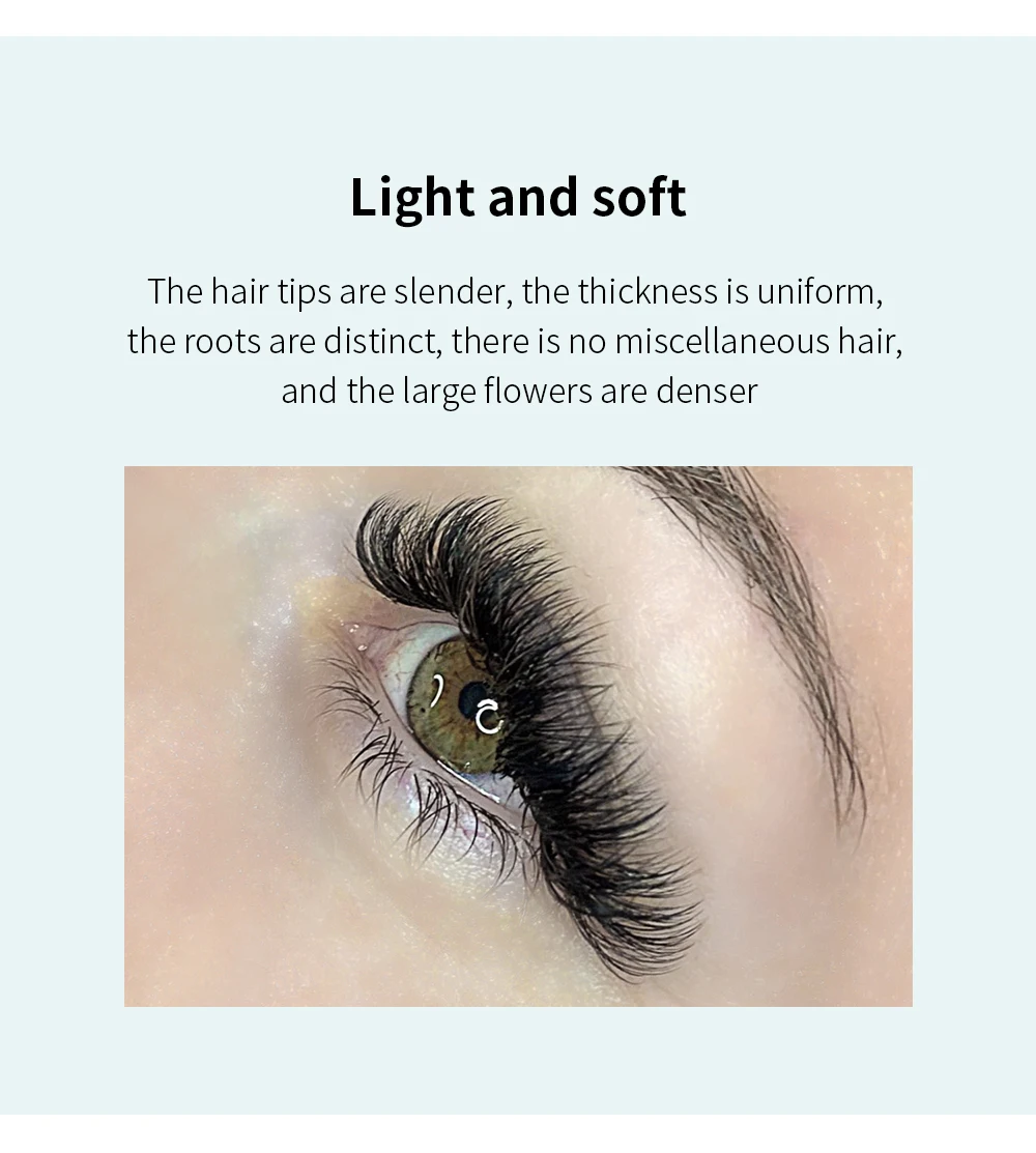 GLAMLASH Colored Easy fan Lashes Eyelash Extension mink eyelashes soft russian volume Fake Lashes color natural colored lashes