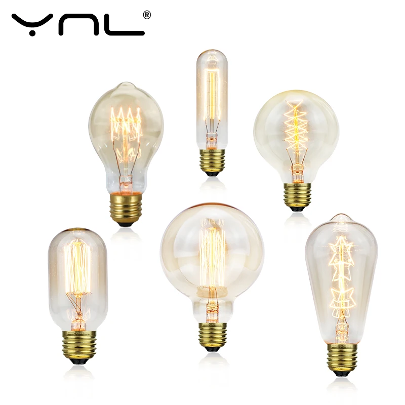 Vintage Edison bulb E27 40w lampada retro lamp incandescent ampoule 220V For Decor Filament Bulb E27 Pendant Lights Antique Bulb