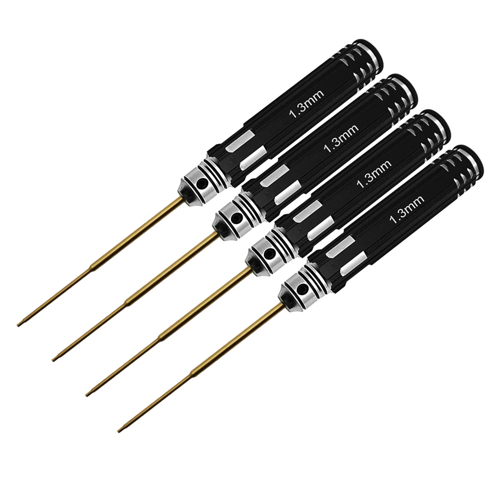 YEAHRUN Hex Screwdriver Set Titanium Plating Hardened Screw Driver 0.9/1.3/1.5/2.0/2.5/3.0mm for RC Car Aircraft Helicopters