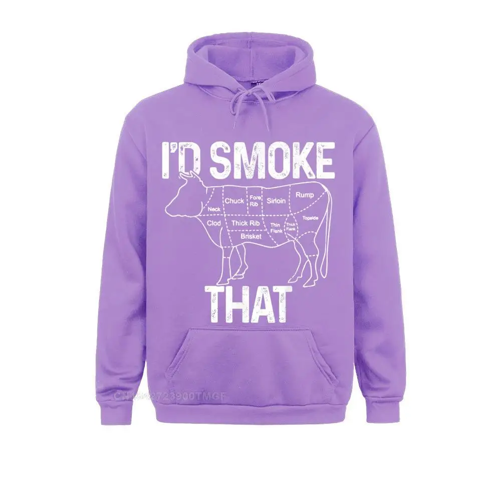 Cute Mens Chef Butcher Cook BBQ Id Smoke That Cow Beef Funny Oversized Hoodie Casual Sweatshirts Men Hoodies Sportswears Cute