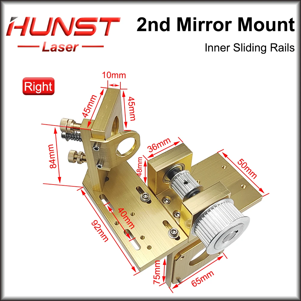 Imagem -03 - Hunst Laser Gravação e Máquina de Corte Acessórios Eixo x Motor Base Refletor Suporte Synchronous Conjunto Roda Co2