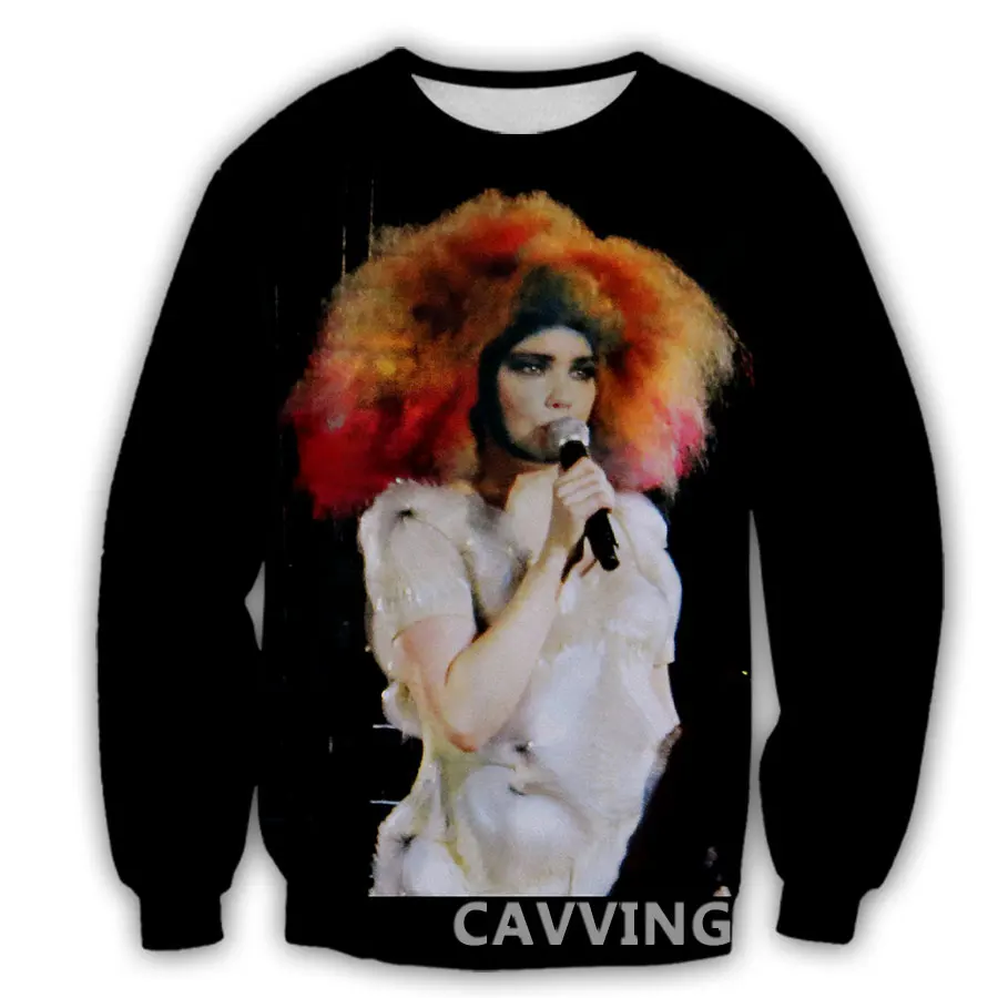 CAVVING 3D Printed Vintage 90S Signer Bjork Crewneck Sweatshirts Harajuku Styles Tops Long Sleeve Sweatshirts for Men/women 01