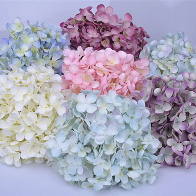 

10Pcs Artificial Hydrangea Head DIY Handmade Hydrangea Wedding Decoration Fragment Hydrangea Fake Flower