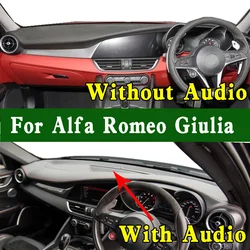 For Alfa Romeo Giulia Milano Quadrifoglio 952 2017-21 Dashmat Dashboard Cover Instrument Panel Pad Anti-Dirt Proof Dash Mat