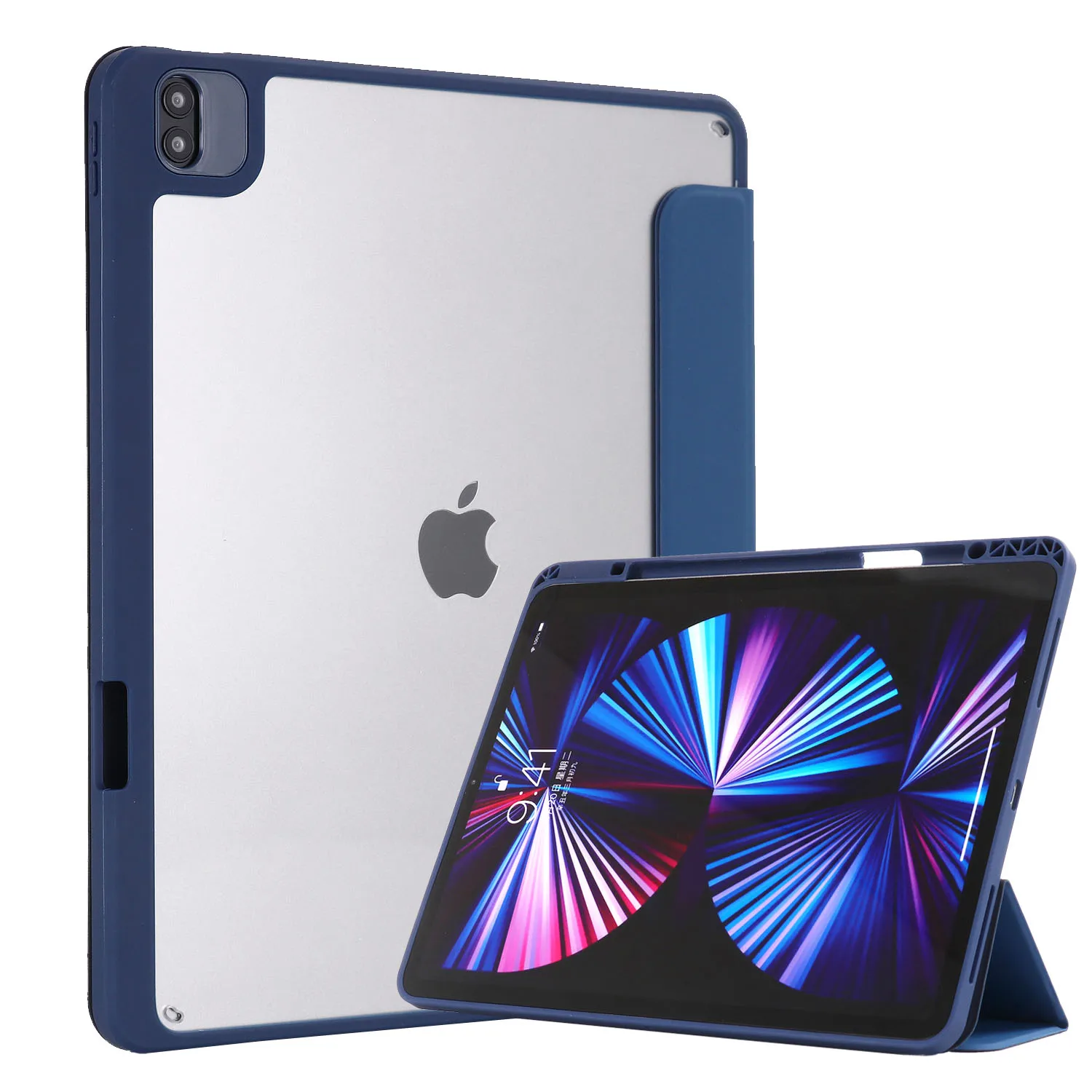 

Чехол 2 в 1 для iPad Pro 12,9 дюйма 10,2 дюйма, умный кожаный чехол для планшета ipad air4, прозрачный защитный чехол с разделением магнитов