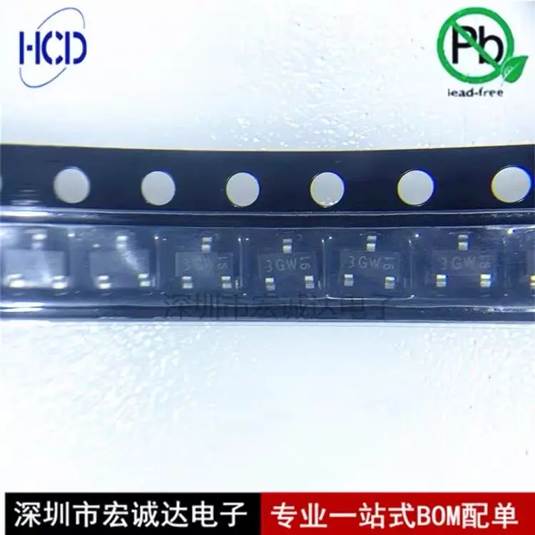 200ชิ้น/ล็อตของแท้ BC847C, 215หน้าจอการพิมพ์1GW BC857C 3GW SOT-23 45V/100mA Patch ทรานซิสเตอร์จัดส่งฟรี