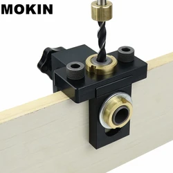 Doweling Jig Pocket Hole Jig Kit Wood Vertical Drilling Detachable Locator For Furniture Connecting Hole Puncher Carpentry Tools