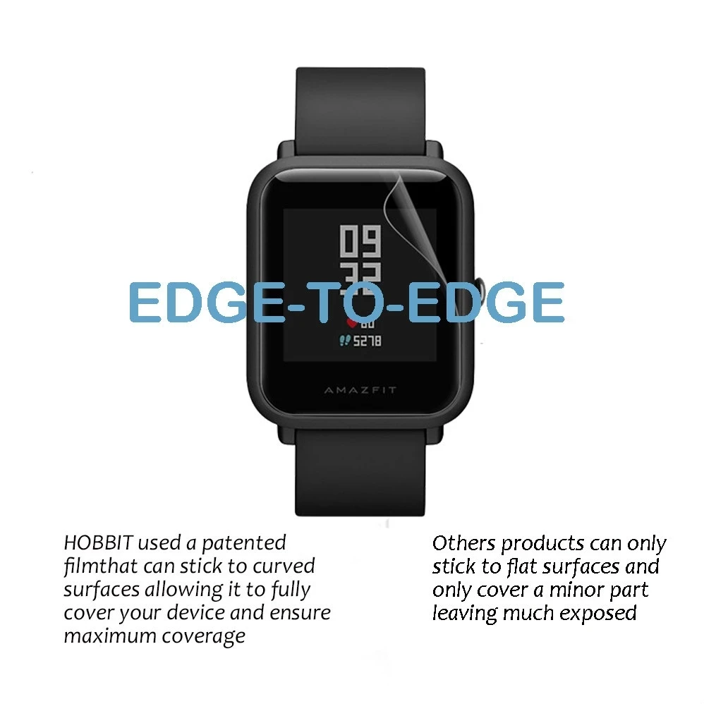 Capa protetora para smartphone, 3 peças, filme em hidrogel para proteção de tela, sem vidro, para huami amazfit gtr 2 2e