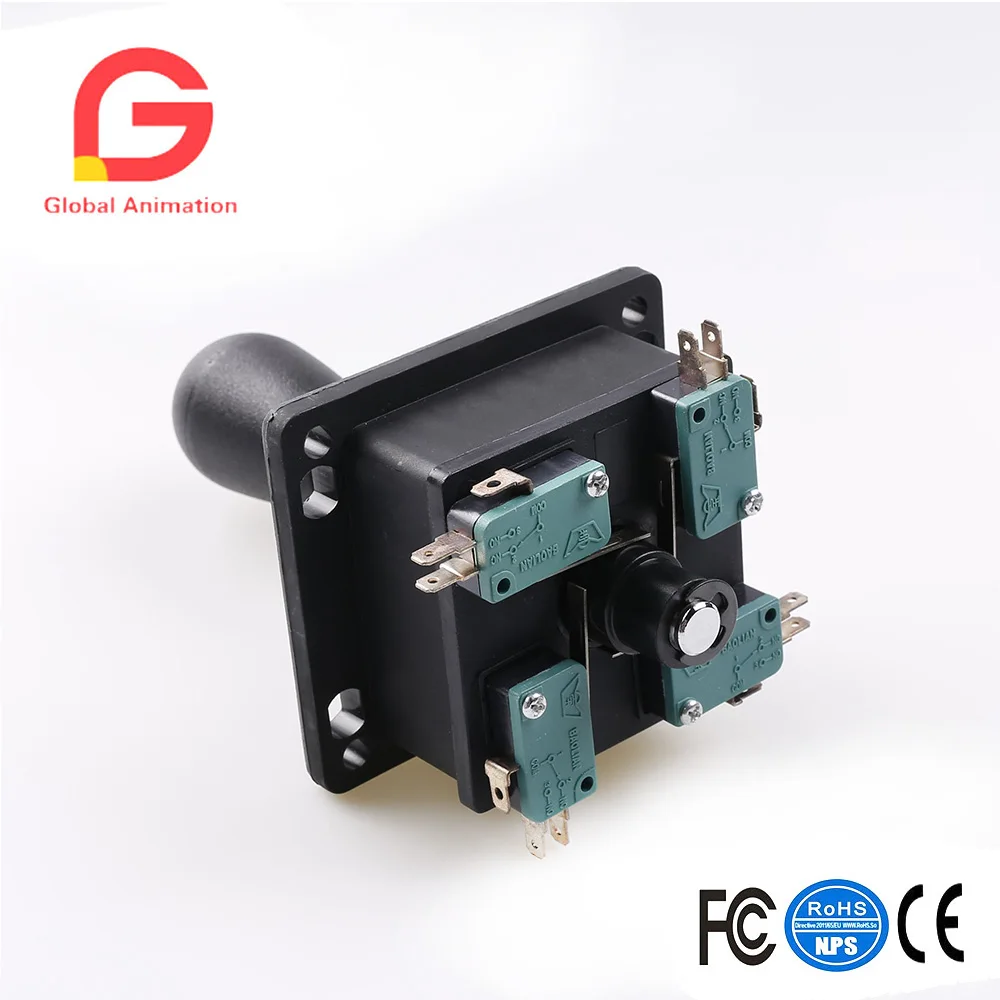 Arcade Game DIY Parts, Happ Style, Standard American Push Buttons with Microswitch, 2Pin, 8Way Joystick for Mame Jamma Arc