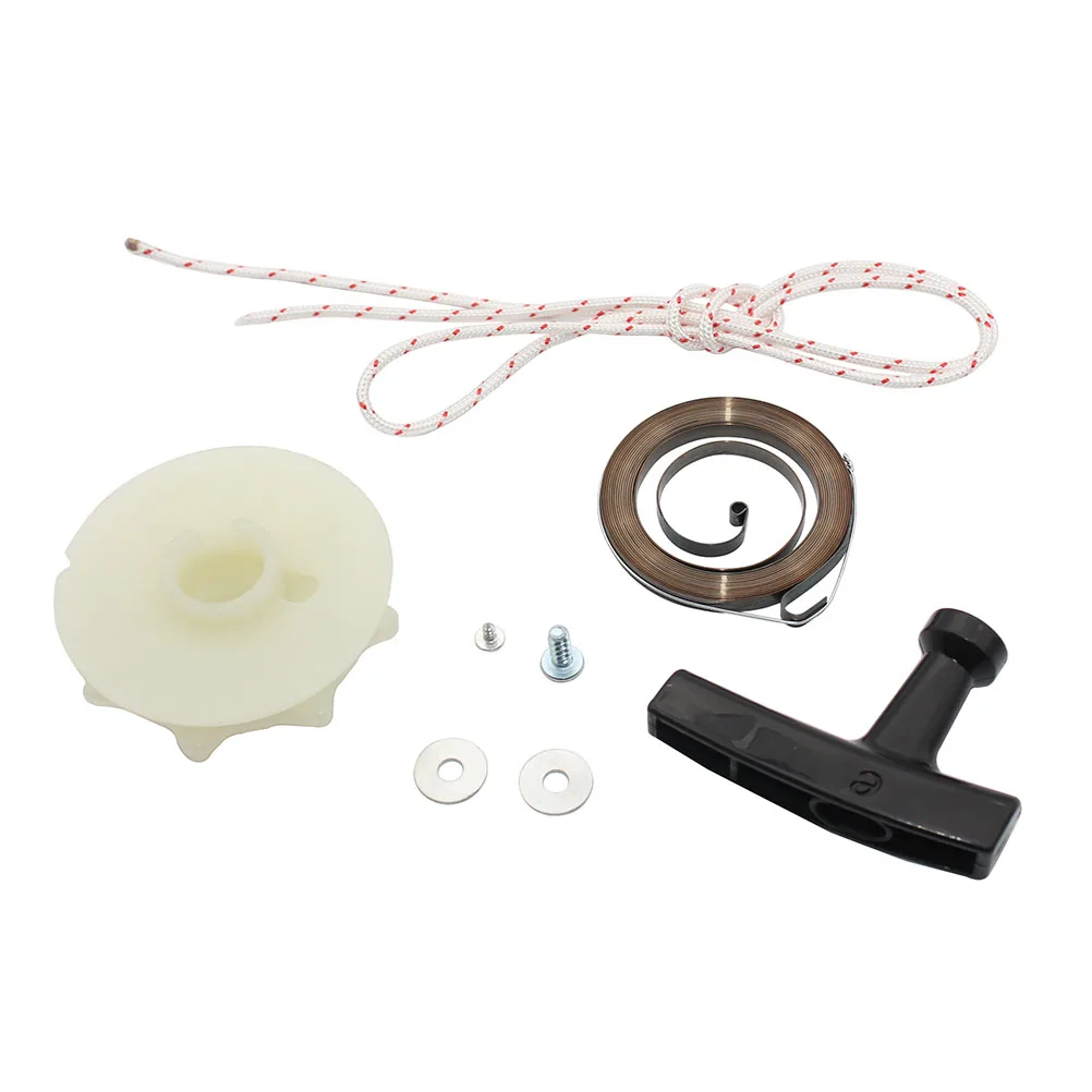 Recoil Frühling + Starter Pulley + Starter Griff + Seil Kit Für McCulloch M3414 MAC 3-14XT 3-16XT 4-18XT 4-20XT 335 2214AV MAC KATZE 338