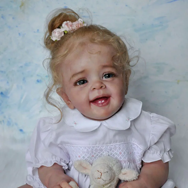 22inch Reborn Doll Kit Sweet Baby Yannik Reborn Baby Girl Part Set DIY Unfinished Doll Parts Drop Shipping