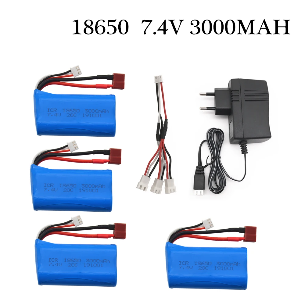 

7,4 V 3000MAH литий-полимерный Батарея 18650 для Q46 Wltoys 10428 /12428/12423 RC автомобиль запасные Запчасти аксессуары для Wltoys 144001 A959-B A969-B