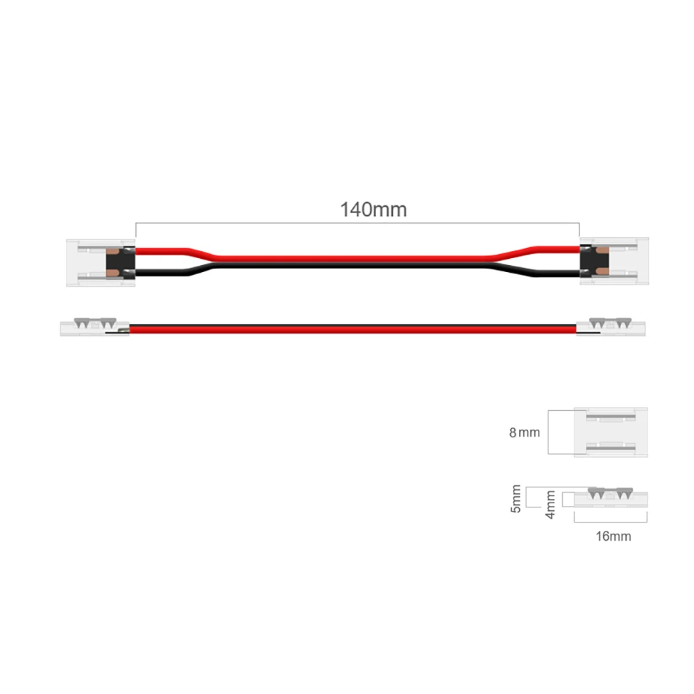 Fast LED Strip Connector Joint Corner Cable COB Strip 8mm 10mm FOB Lights Diode Tape Ribbon Solderless Easy Connecting