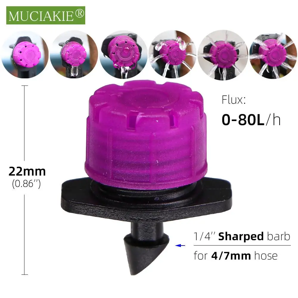 MUCIAKIE 5-50M Automatic Drip Irrigation System Garden Hose Timer Watering Set Irrigator Adjustable Dripper 4/7mm Kit Greenhouse