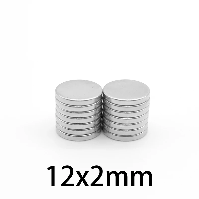 10-200pcs 12x2mm magnet Dia 12mmx2mm Rare Earth Neodymium Magnet 12*2 N35 Art Craft refrigerator magnet 12*2mm