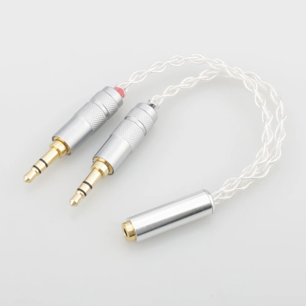 Audiocrast-adaptador para auriculares HC024, accesorio de 2,5mm, hembra a 2 piezas, 3,5mm, pono player adatper AUX, 2,5mm, hembra, 2, 3,5mm, macho