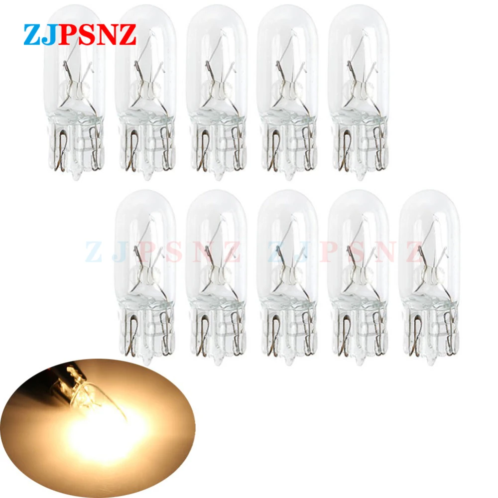 T10 12V 48V-55V-60V Bulb Inserted Bubble Lamp Light Bulb Halogen Warm Warning Turning Light Reversing Lights White Small Lamps