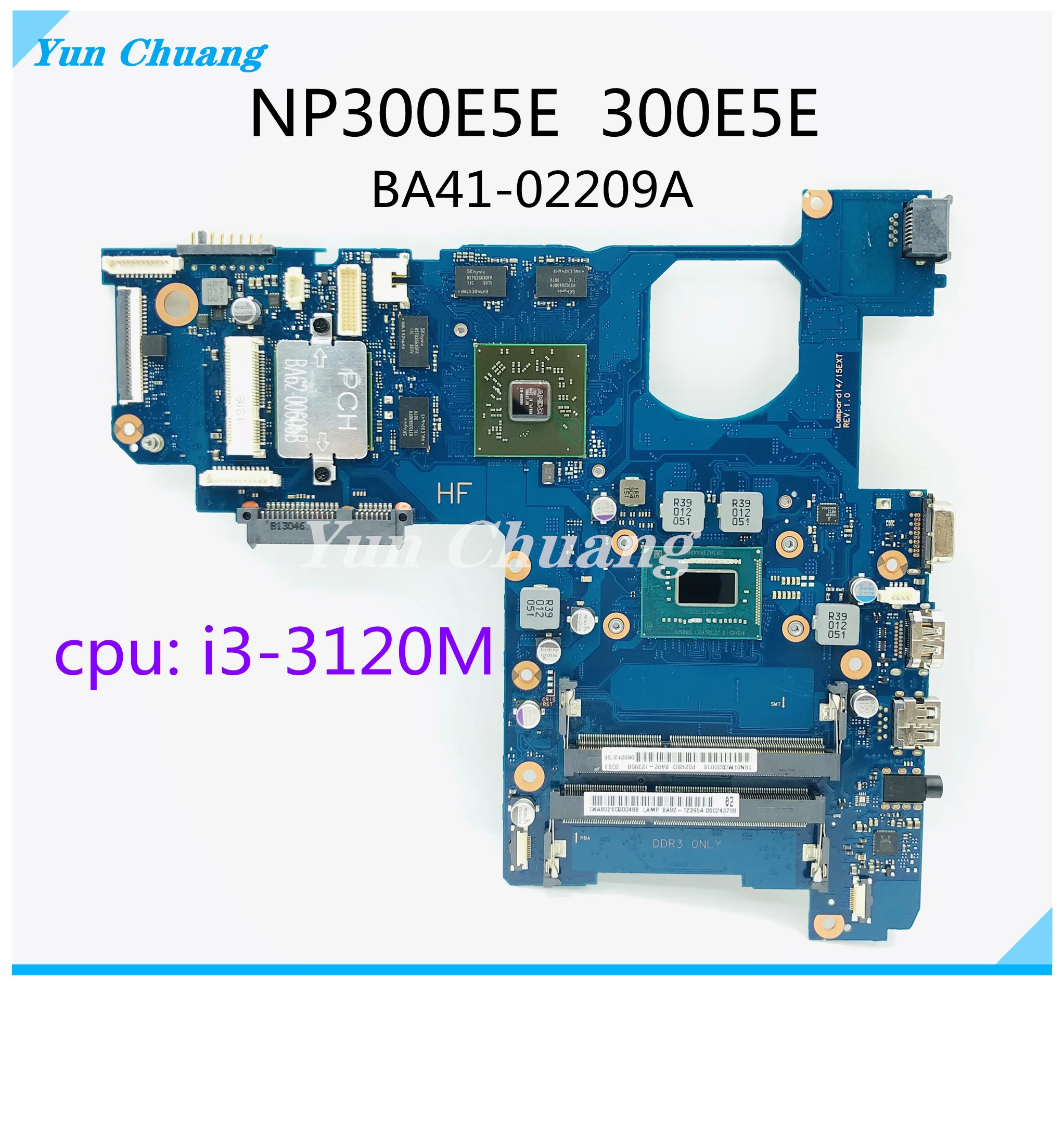 BA92-12191A BA92-12191B BA41-02209A For Samsung NP300E5E 300E5E NP300E5V laptop motherboard HD 8750M GPU SR0TY I3-3120M CPU