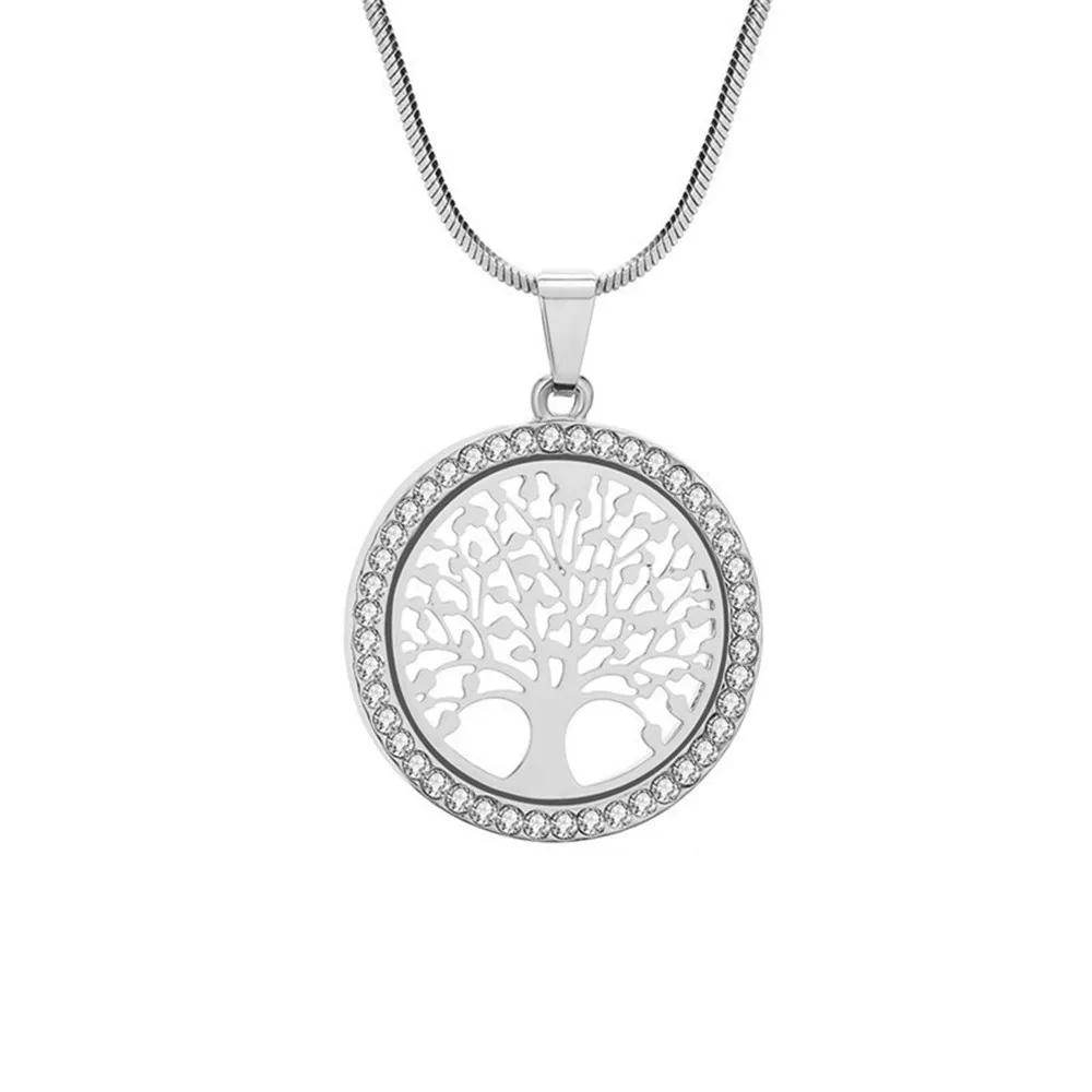 Classic Female Necklace Fashion Jewelry Creative Hollow Tree Of Life Plant Pendant Necklaces Party Anniversary Gift For Women