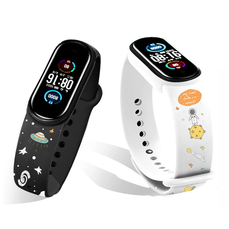 

Colorful flowers Mi band 4 bracelet Camo wrist strap for xiaomi mi 3 4 5 6 smart bracelet Sports for miband 5 strap replacement