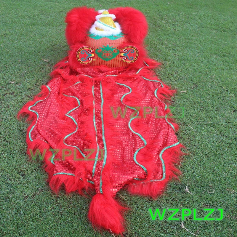 Lion Dance Costume With Pants 5-12 Age Children Kid Party Performance Sport Outdoor Parade Event Stage Mascot China