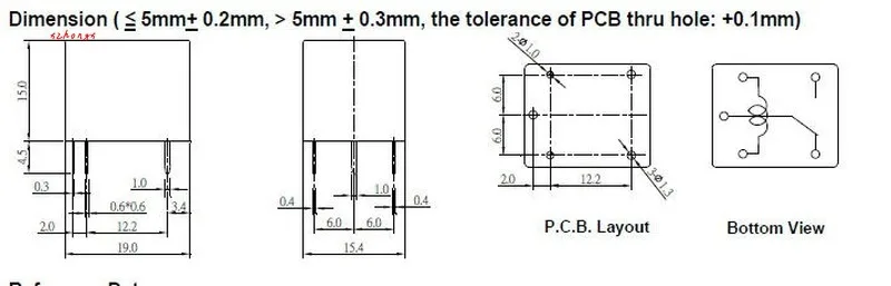 Relé RWH-SH-105D 12A250V 5P Originais