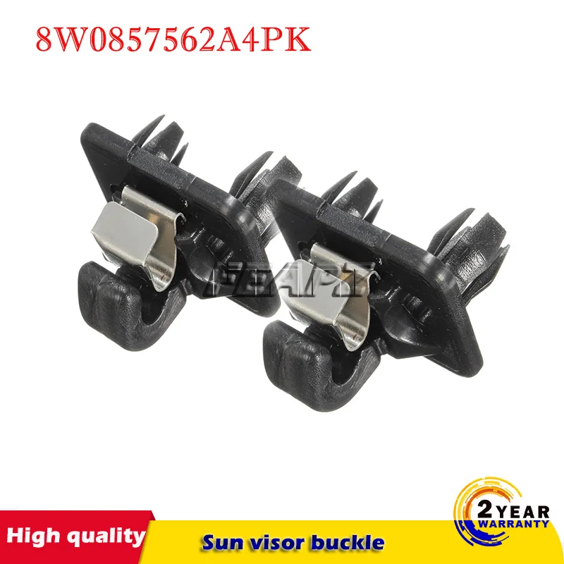 Black Plastic Auto Sun Visor Clip Holder Hook Stand For Audi A1 A3 A4 A5 Q3 Q5 TT Interior 8W0857562A4PK