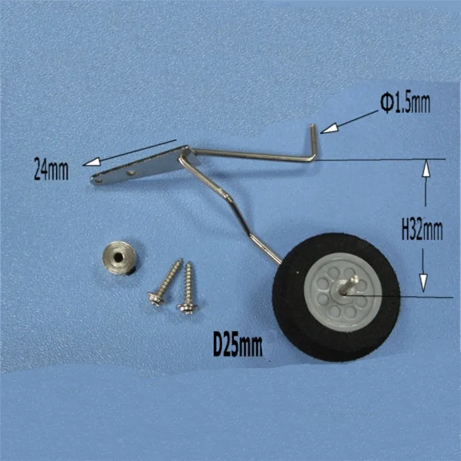 1 Juego de conjunto de rueda trasera de espuma orientable para avión RC