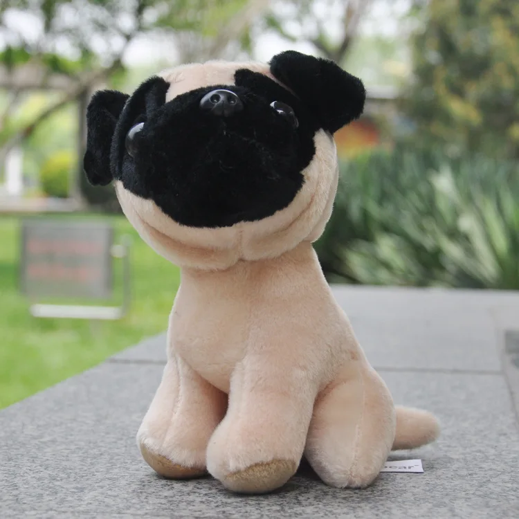 Cerca de 18cm adorável cão brinquedo de pelúcia chihuahua labrador basset hound schnauzer husky shar torta boneca macia crianças brinquedo presente de natal h0586