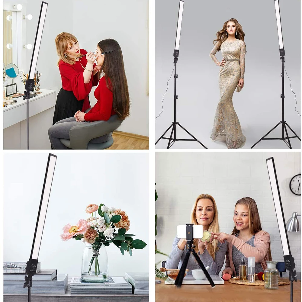 40cm Photograhy Studio Lighting Bi-Color 3200K-5500K LED Photo Camera LED Video Fill Light With Tripod For Youtube VK Live Video