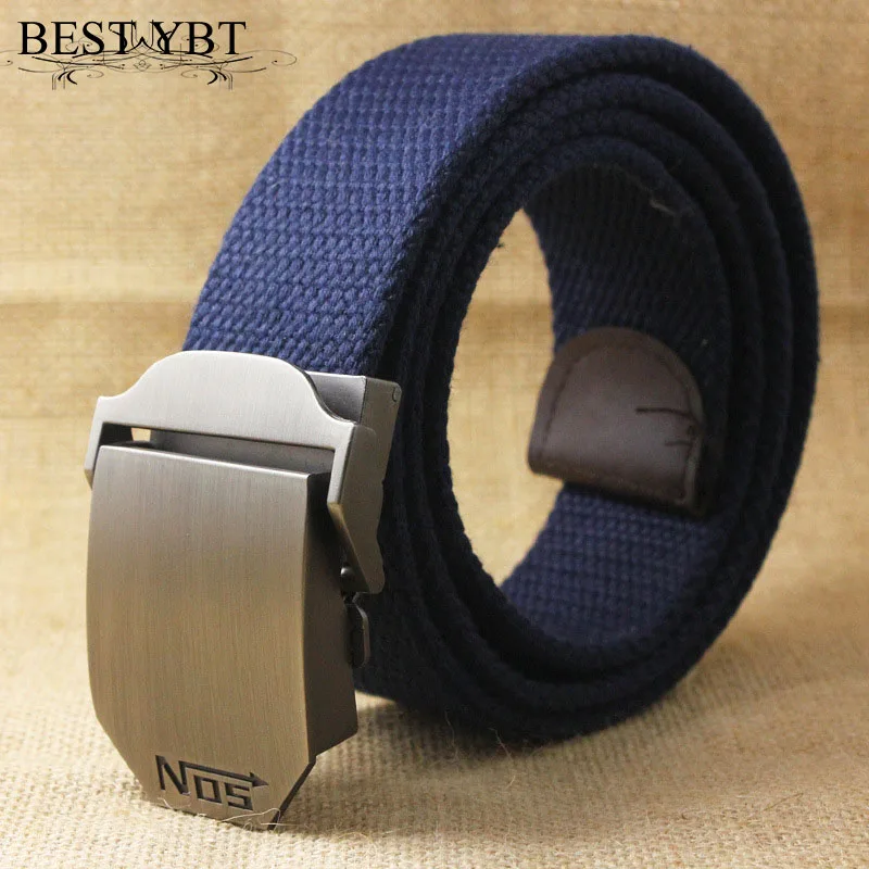 Best YBT Unisex Canvas Belt Alloy Automatic Buckle Belt Tactical Top Quality 4 mm Thick 3.8 cm Wide Casual Outdoor Unisex Belt