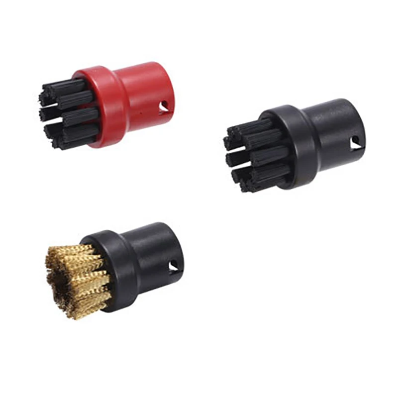 3Pcs 노즐 나일론 브래스 경감 님이 브러쉬 Karcher SC1 SC2 SC3 SC4 SC5 SC7 EasyFix 걸레 헝겊 넝마 스팀 청소기 부품
