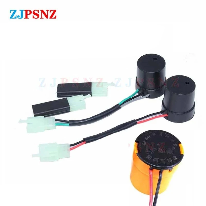 Turn Signal Flasher Relay 12V 48V 64V 2Wires 3Pins Round Blinker Turn Light Signals Relay Buzzer Relay Indicator LED Flasher