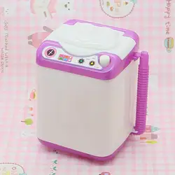 Mini makeup brush cleaning pink washing machine toys pretend play kids toys children Furniture Toys Children's day gift