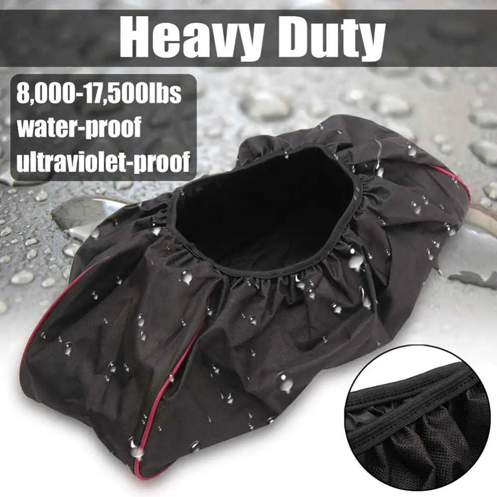 HOT SALES！！！New Arrival Waterproof Winch Dust Capstan Protective Cover for 8000-17500lbs Car Trailer SUV Vehicle Supplies