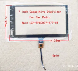 7 inch Car Radio Capacitive Touch Screen Sensor Digitizer GT911/615 6pin 175*97mm LXH-TPC0037-677-V5