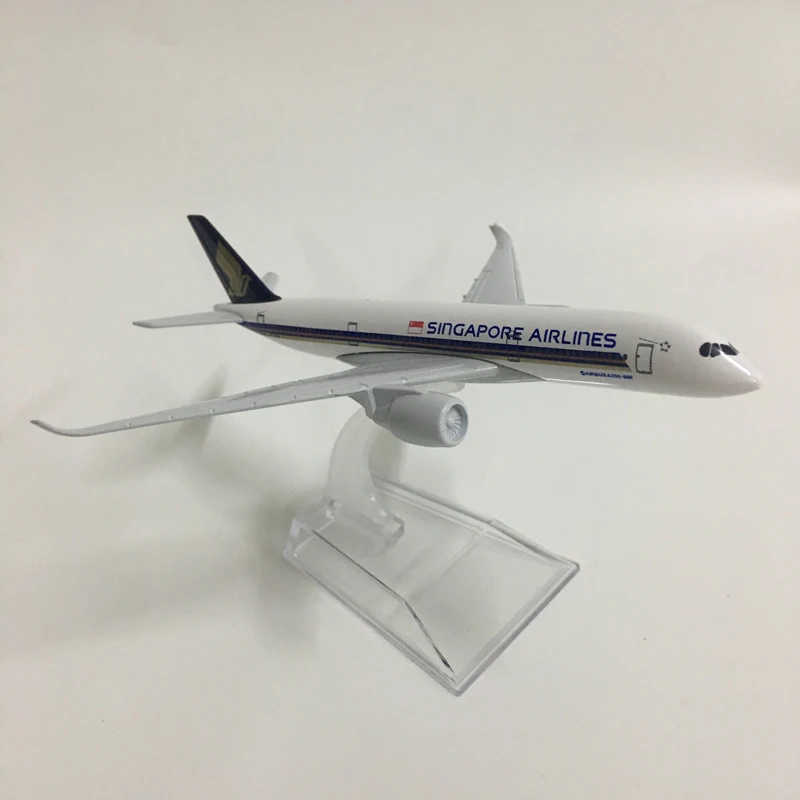 Jason Tutu 16Cm Singapore Airways Airbus A350 Model Vliegtuig Diecast Metalen 1/400 Schaal Vliegtuigen