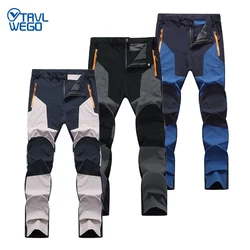 TRVLWEGO Heren Wandelen Campingbroek Slijtvast Sneldrogend Anti-UV Broek Waterdichte elastische broek 5XL Klimmen Trekking Zomer