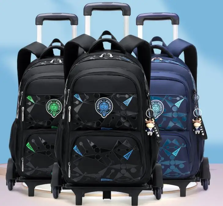 

ZIRANYU school bag trolley bag for boys Kids School wheeled Bags on wheels wheeled backpack Children School Rolling backpack